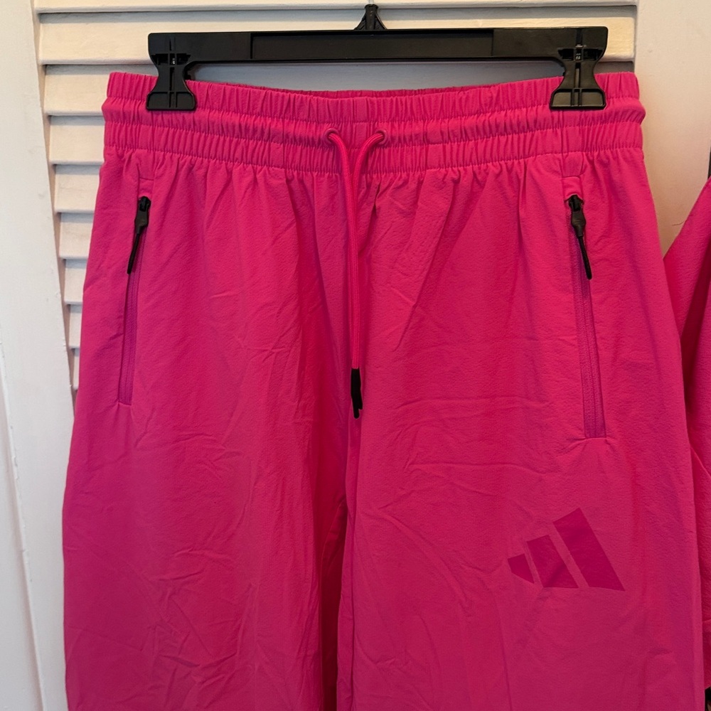 NWT adidas Bold fuchsia Women's Track Suit barrel legs pants  size S - Picture 7 of 14